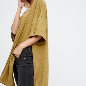 Free people city slicker tunic in olive green